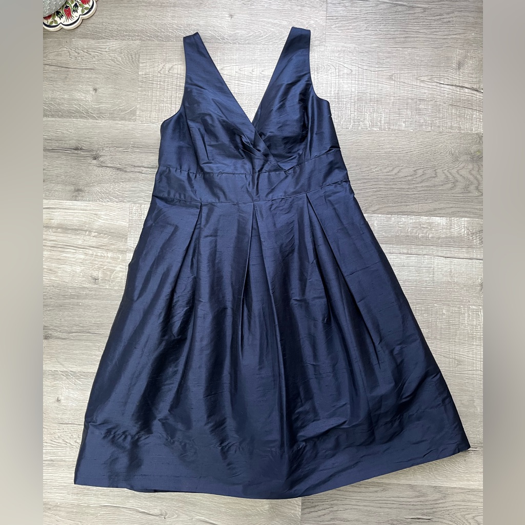 Talbots Navy Blue Fancy Dress, 14p